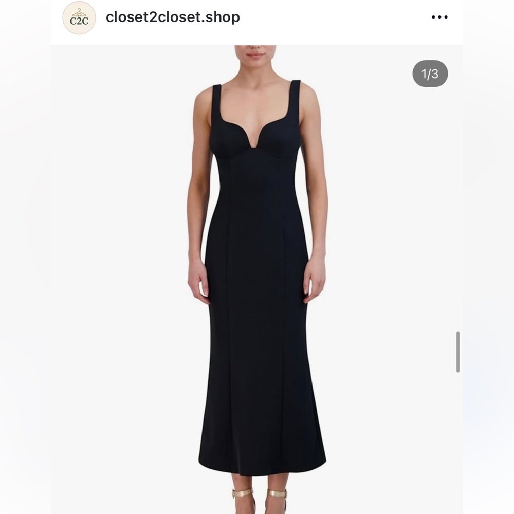 BCBGMaxAzria Black Midi Dress
